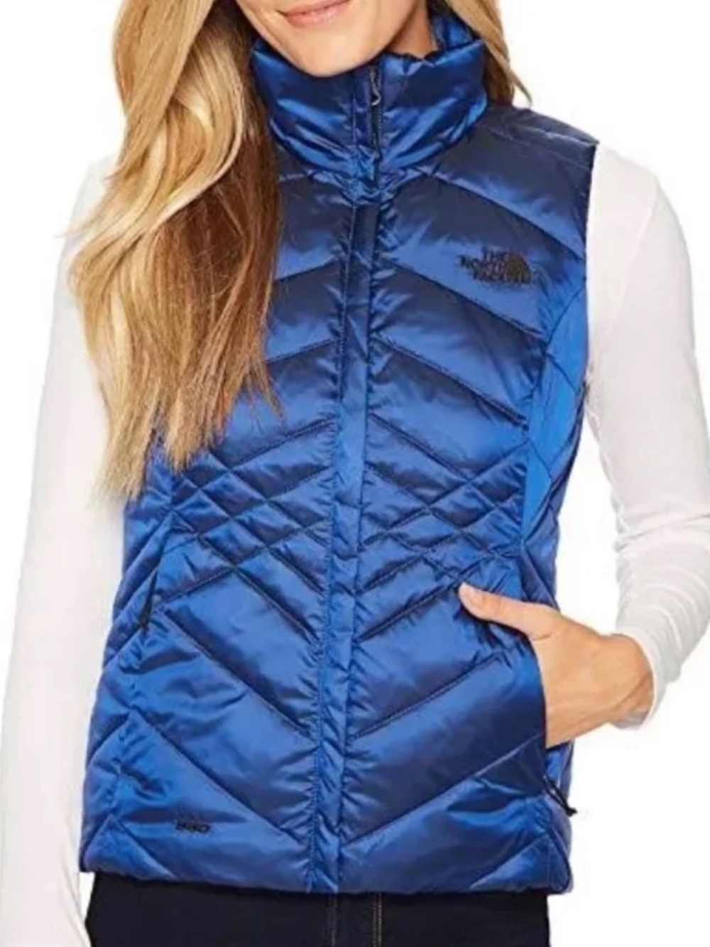Like-New North Face Aconcagua Metallic Insulated Goose Down Vest